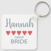 Bruid & Bruidsstoet 5 Hart Bruid Sleutelhanger (Achterkant)