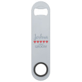 Bruid & Bruidsstoet 5 Hart Bruidegom Speed Flessenopener (Achterkant)