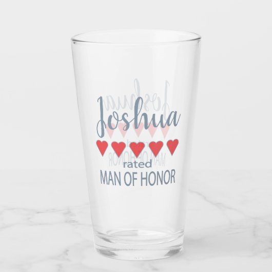 Bruid & Bruidsstoet 5 Hart Man van Eer Glas (Voorkant)