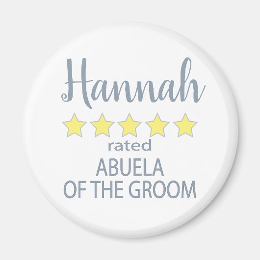 Bruid & Bruidsstoet 5-sterren Oma van de Bruidegom Magneet (Voorkant)