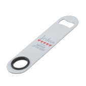 Bruid & Bruiloft 5 Hart Broer van de Bruid Speed Flessenopener (Achterkant Gekanteld)