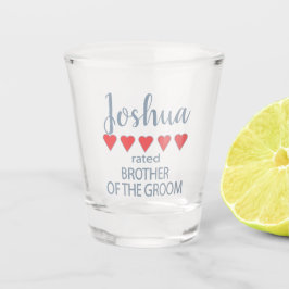 Bruid & Bruiloft 5 Hart Broer van de Bruidegom Shot Glas