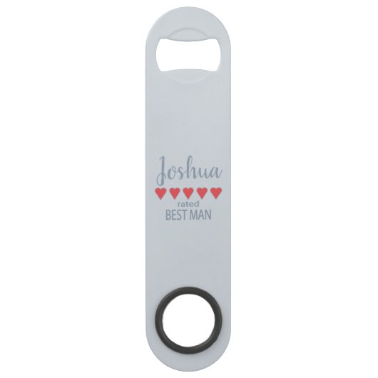 Bruid & Bruiloft 5 Hart Getuige Speed Flessenopener (Voorkant)