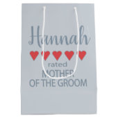 Bruid & Bruiloft 5 Hart Moeder van de Bruidegom Medium Cadeauzakje (Achterkant)