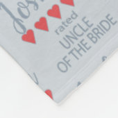 Bruid & Bruiloft 5 Hart Oom van de Bruid Fleece Deken (Hoek)