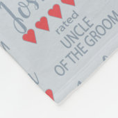 Bruid & Bruiloft 5 Hart Oom van de Bruidegom Fleece Deken (Hoek)