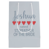 Bruid & Bruiloft 5 Hart Stapvader van de Bruid Medium Cadeauzakje (Achterkant)