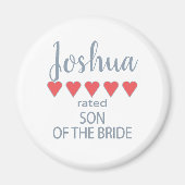 Bruid & Bruiloft 5 Hart Zoon van de Bruid Magneet (Voorkant)