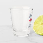 Bruid & Bruiloft 5 Hartjes Nichter van de Bruidego Shot Glas (Links)