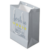 Bruid & Bruiloft 5 sterren Broer van de bruid Medium Cadeauzakje (Voorkant Gekanteld)