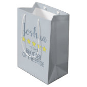 Bruid & Bruiloft 5 sterren Broer van de bruid Medium Cadeauzakje (Achterkant Gekanteld)