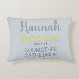 Bruid & Bruiloft 5-sterren Peetmoeder van de Bruid Accent Kussen
