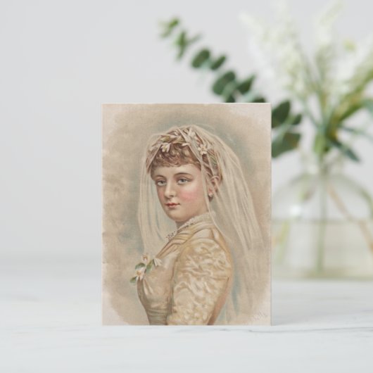  bruid - bruiloft briefkaart (Staand voorkant)