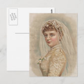  bruid - bruiloft briefkaart (Voorkant / Achterkant)