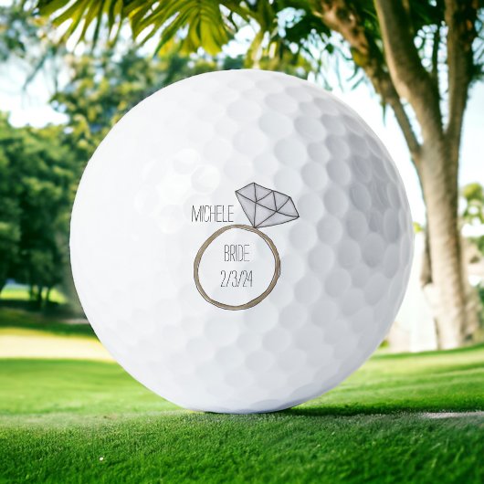 Bruid Bruiloft Custom Golfballen