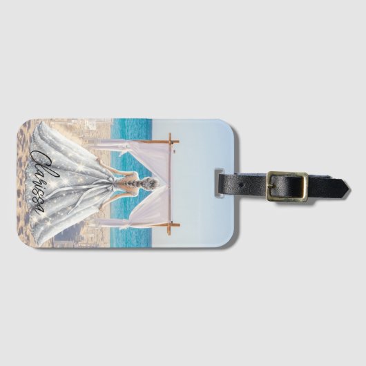 Bruid Bruiloft Dag Strand Bruiloft Fancy Gown Brid Bagagelabel (Voorkant (horizontaal))