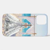 Bruid Bruiloft Dag Strand Bruiloft Fancy Gown Brid Case-Mate iPhone Case (Achterkant (horizontaal))