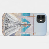 Bruid Bruiloft Dag Strand Bruiloft Fancy Gown Brid Case-Mate iPhone Case (Achterkant (horizontaal))