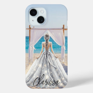 Bruid Bruiloft Dag Strand Bruiloft Fancy Gown Brid iPhone 15 Case
