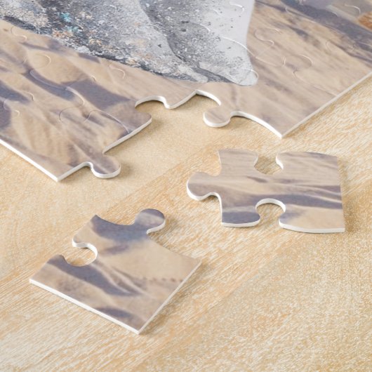 Bruid Bruiloft Dag Strand Bruiloft Fancy Gown Brid Legpuzzel (Zijkant)