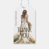 bruid bruiloft jurk Vrijgezellenfeest dank u Cadeaulabel (Voorkant)