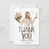 bruid bruiloft jurk Vrijgezellenfeest dank u Kaart (Voorkant)