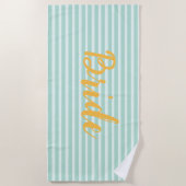 bruid bruiloft vrijgezelle vrouw geel strandlaken (Voorkant)