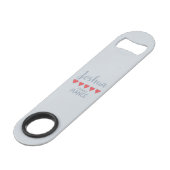 Bruid & Bruiloftparty 5 Hart Verloofde Speed Flessenopener (Voorkant Gekanteld)