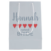 Bruid & Bruiloftsgasten 5 Hart Bruid Medium Cadeauzakje (Achterkant)