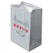 Bruid & Bruiloftsgasten 5 Hart Bruid Medium Cadeauzakje (Achterkant Gekanteld)