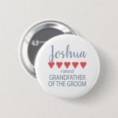 Bruid & Bruiloftsgasten 5 Hart Grootvader v/d Brui Ronde Button 5,7 Cm (Voorkant /achterkant)