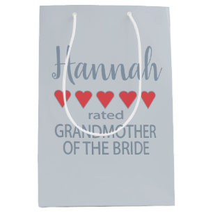 Bruid & Bruiloftsgasten 5 Hart Oma van de Bruid Medium Cadeauzakje