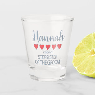 Bruid & Bruiloftsgasten 5 Hart Stiefzusje van de B Shot Glas