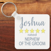 Bruid & Bruiloftsgasten 5 sterren Neef van de Brui Sleutelhanger (Voorkant)