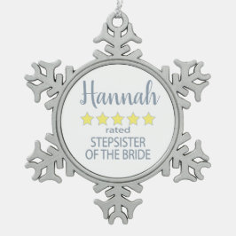 Bruid & Bruiloftsgasten 5-sterren stiefzusje van d Tin Sneeuwvlok Ornament