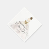 Bruid Brunette Jurk Bloemen Bruids Trouwdag Servet (Hoek)