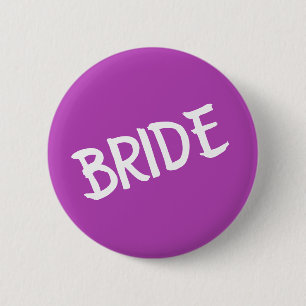 Bruid Button Violet Wit