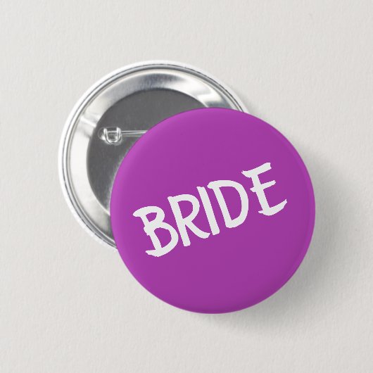 Bruid Button Violet Wit (Voorkant /achterkant)