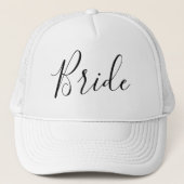 Bruid Calligrafie Typografie Trouw Verlovingsfeest Trucker Pet (Voorkant)