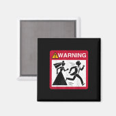 Bruid Chasing Groom Waarschuwingsbord Bachelor Magneet (Voorkant / Achterkant)