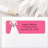 Bruid Clipart Bruiloft Retouradres Labels (Insitu)