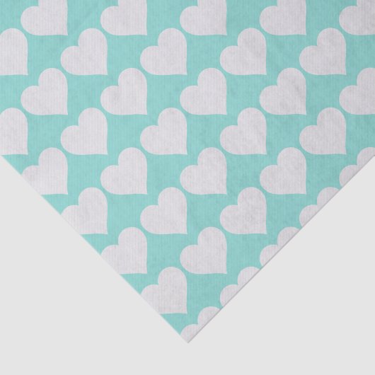 BRUID & CO. Blauw en zilveren harten tissuepapier (Detail)