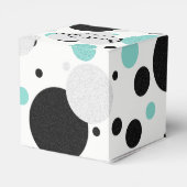 Bruid Co Blauwgroen Blauw Polka Dot Douche Party Bedankdoosjes (Achterkant)