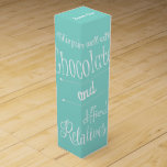 Bruid & Co Chocolade & Wijnproeverij Party Wijn<br><div class="desc">Je zult dol zijn op deze fantastische wijndoos, ontworpen om bij je feestthema te passen, het zal het perfecte cadeau zijn voor je feestgasten. Deze doos bevat je favoriete fles wijn en maakt je cadeau extra leuk! Maakt ook een leuk huisverwarmingscadeau! Kijk voor het coördineren van wijn etiketten en wijnzak,...</div>