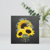 Bruid & Co Herfst Bruid Zonnebloem Party Kaart (Staand voorkant)