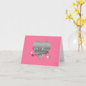 Bruid Co Roze & Zilveren Bruiloft Persoonlijke Par Kaart (Gele Bloem)