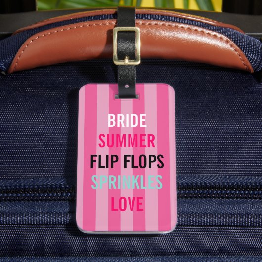 BRUID CO Summer Bride Spetter Personalized Feest Bagagelabel (Voorkant Insitu 2)