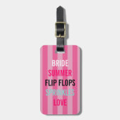BRUID CO Summer Bride Spetter Personalized Feest Bagagelabel (Voorkant verticaal)