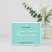 BRUID CO Touch van Zilveren Traditionele Trouwsuit Save The Date (Staand voorkant)