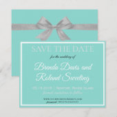 BRUID CO Touch van Zilveren Traditionele Trouwsuit Save The Date (Voorkant / Achterkant)